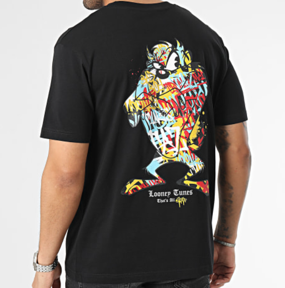 T-Shirt Noir Looney Tunes x Teddy Yacht Club - 4 Modèles - oversize